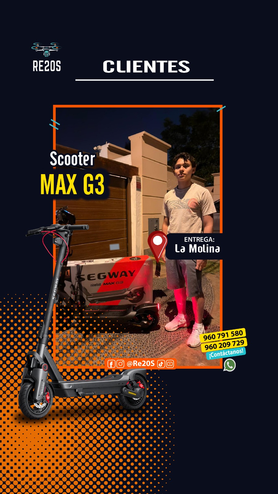Cliente con Segway Max G3 entregado en Lima